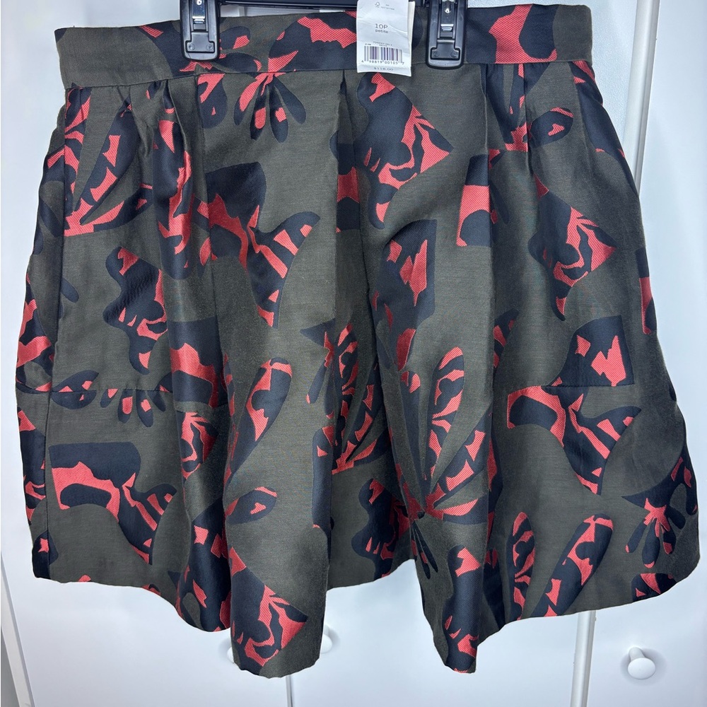 PIECED JACQUARD FIT-AND-FLARE SKIRT | BANANA REPUBLIC